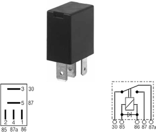 Micro, Wechsler Relais 105, 12V / 25/15A