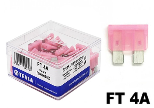 Fusibles à fiches rose, 4A