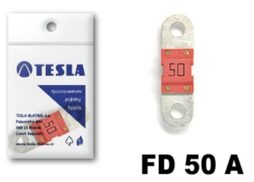Fusible Midi, rouge, 50A, 32 V max.  1 paquet = 10 pièces