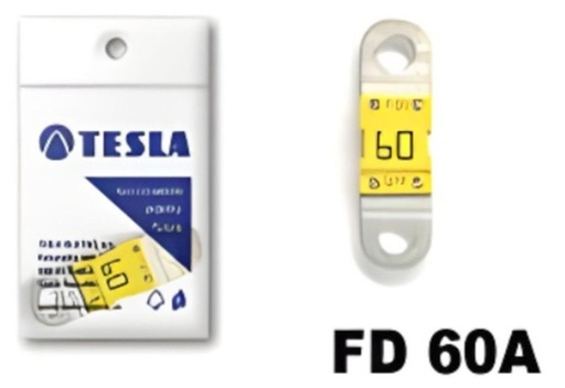 Fusible Midi, jaune, 60A, 32 V max.  1 paquet = 10 pièces