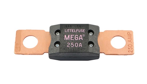 Fusible Mega, noir, 250A max. 32V