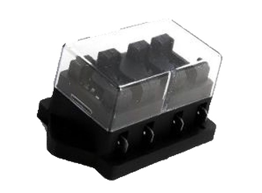 Boîte pour fusibles 4 pôles branchement d'être plat