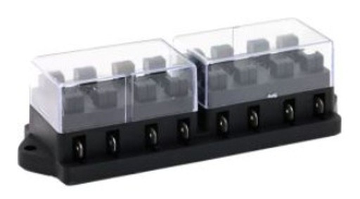 Boîte pour fusibles 8 pôles branchement d'être plat