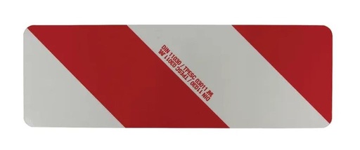 Panneau d'avertissement 423 x 141mm des deux côtés rouge/blanc