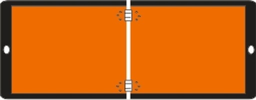 Panneau en alu orange, pliable, réfléchissant