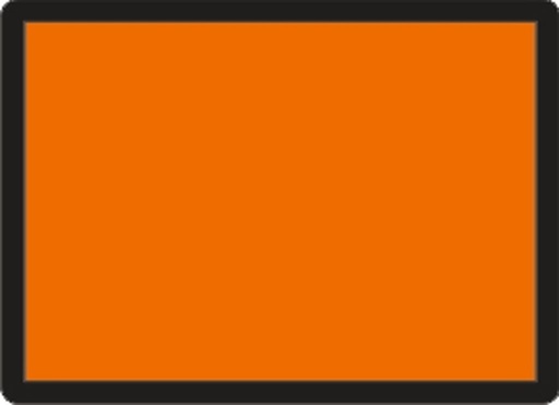 Panneau en alu orange, réfléchissant