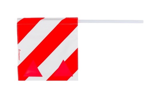Fanion de signalisation pour surlargeur rouge/blanc L 80cm