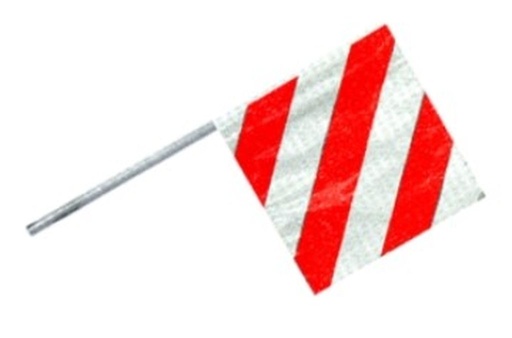 Fanion de signalisation pour surlargeur rouge/blanc L 670mm