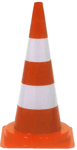 Cône de guidage 50cm rouge / blanc