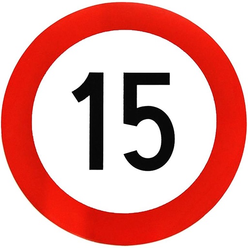15 km/h-autocollant, Ø 200mm