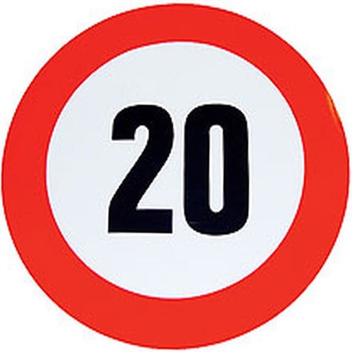 20 km/h-autocollant, Ø 200mm