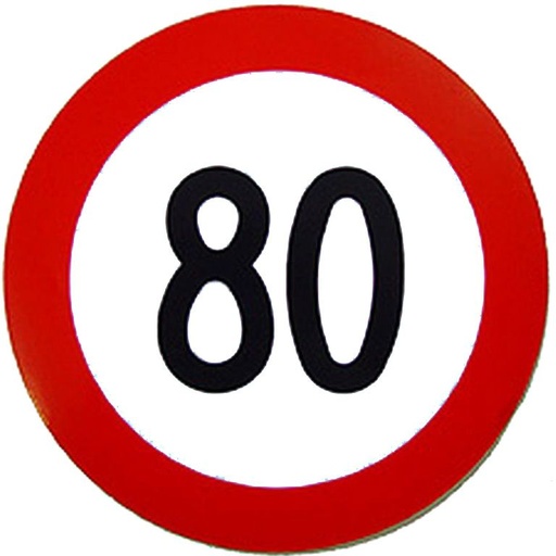 80 km/h-autocollant, Ø 200mm
