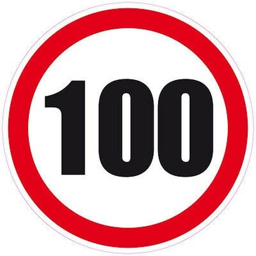 Autocollant 100 km/h