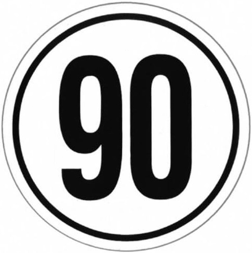 90 km/h-autocollant, Ø 200mm