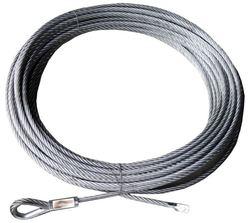 Câble acier pour treuil électrique Ø 6.4mm x 24m