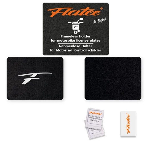 Support plaque d'immatriculation set avant et arrière (format long)