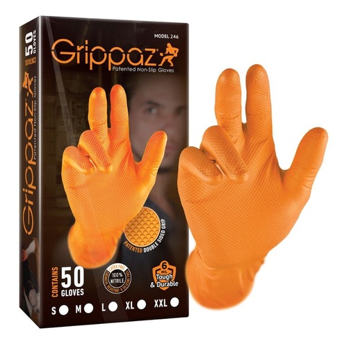Gants jetables en nitrile Grippaz, taille XXL