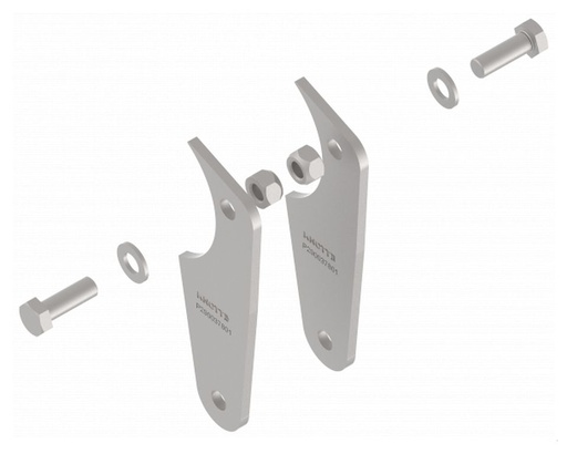 Support amortisseur de châssis KNOTT, droit, set