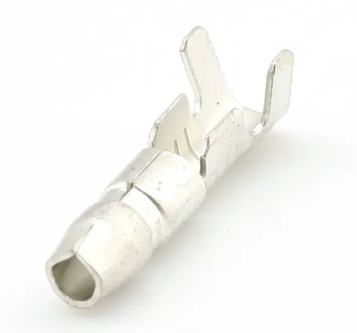 Fiche ronde de Ø 4 mm, en laiton étamé avec du bronze