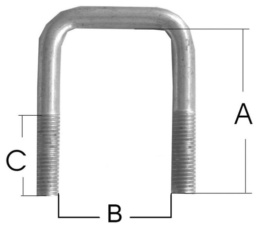 Boulon en U M10 x   70 zingué