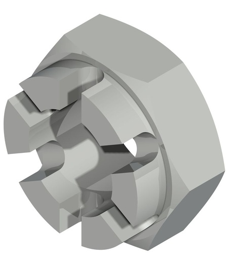 Ecrou crénelé M24x2.    DIN 937 17H