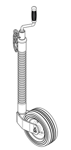 Béquille    250kg  48mm  Hub 240mm