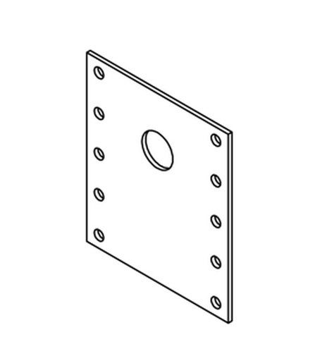 Plaque de flasque pour pied béquille hydr.