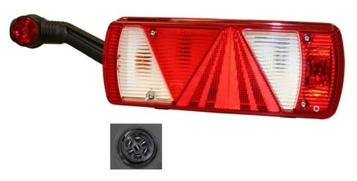 Feu arrière Ecopoint II  24V gauche avec bras latéral