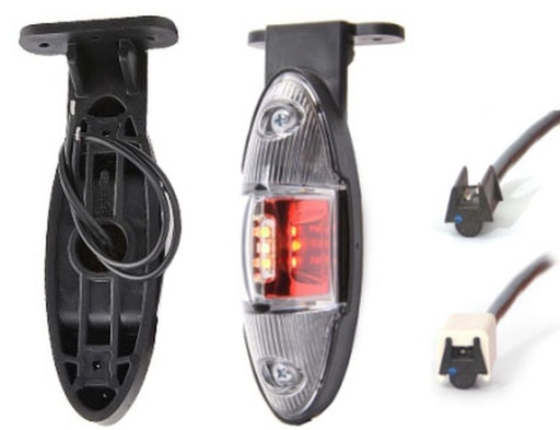 LED feu de gabarit  rouge/blanc 12-24V