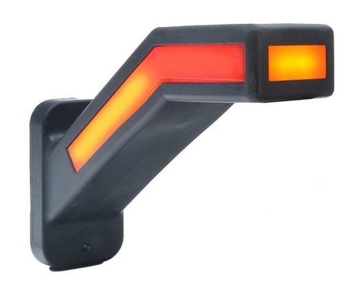 LED feu de gabarit WAS 12/24V rouge/blanc/jaune, droite