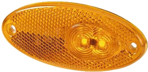 LED feu de position latéral Hella (19)  jaune 24V  ga / dr
