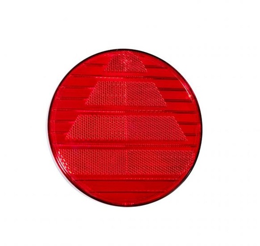 Catadioptre triangulaire rouge rond