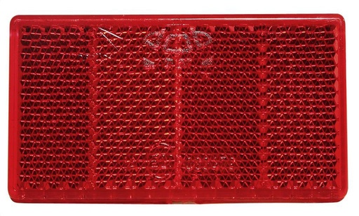 Catadioptre rouge rectangulaire
