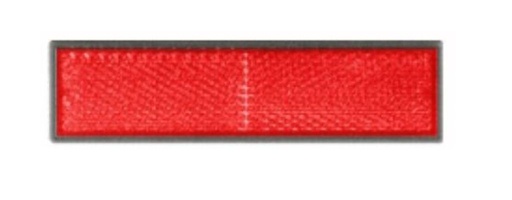 Catadioptre rouge rectangulaire