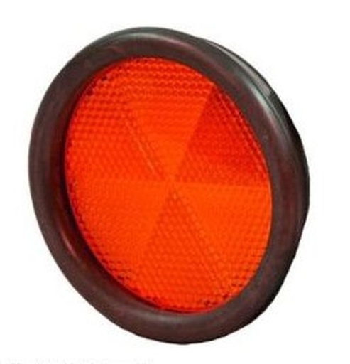 Catadioptre rouge Ø 80 mm