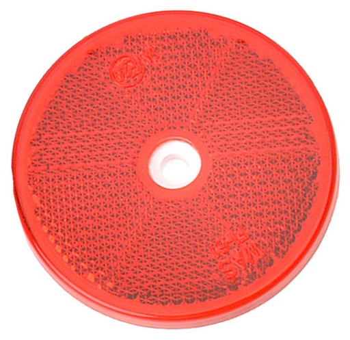 Catadioptre rouge rond