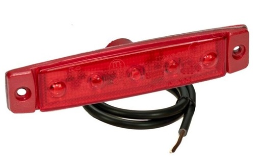LED Rouge queue de lampe PRO-FLAT Color 12/24V
