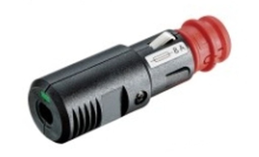 2 pôles fiche universelle avec fusible 8A DIN/ISO 4165/SAE