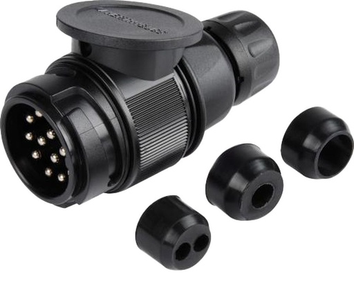 Fiche mâle 13-pol plastique, pivotant 12V