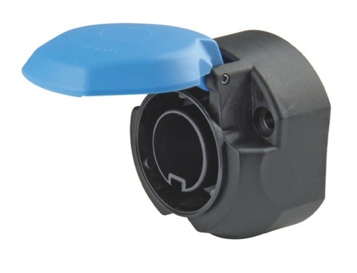 Prise de stationnement 13 pol. avec couvercle plastique bleu 12V