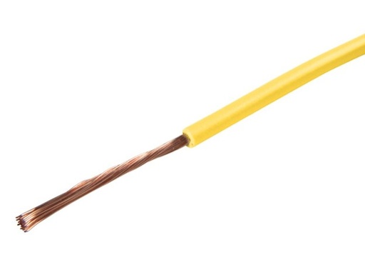 Câble 1 x 0.75 jaune, 1 bobine = 50m