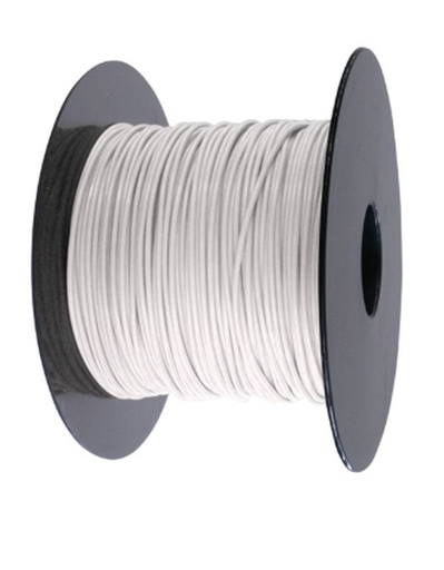 Câble 1 x 0,75 mm², couleur blanche  1 rouleau = 100 m