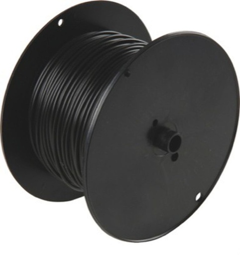 Câble 1 x 1.0 schwarz, 1 bobine = 100m