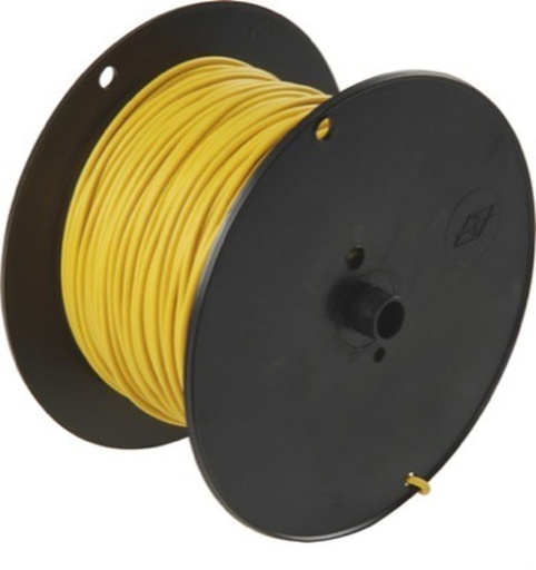 Câble 1 x 1.0 jaune, 1 bobine = 100m