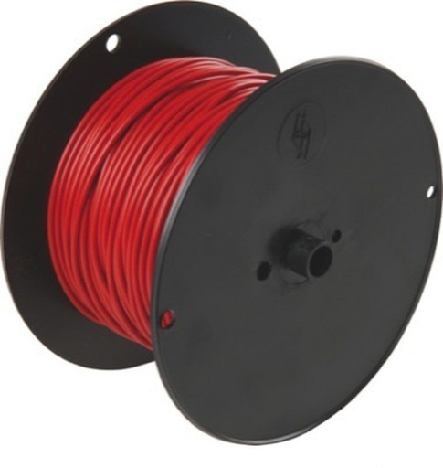 Câble 1 x 1.0 rouge, 1 bobine = 100m