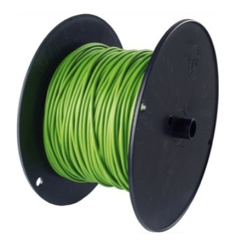 Câble 1 x 1,5 mm², couleur verte, 1 rouleau = 100 m