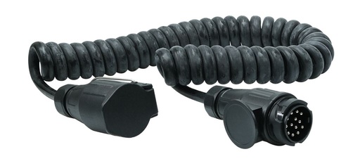 Câble spiralé - rallonge 13 broches 12 V  Longueur utile 3m