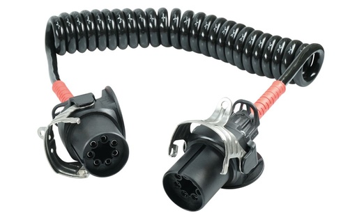 Câble spiral ABS/EBS 7-pôles 24V , longueur utile 3.5m